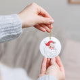 Load image into Gallery viewer, Hey Santa Watercolor Ceramic Ornament