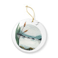 Load image into Gallery viewer, Blue North Watercolor Ceramic Ornament