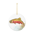 Load image into Gallery viewer, Watercolor Cutthroat Trout Ceramic Ornament