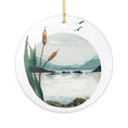 Load image into Gallery viewer, Blue North Watercolor Ceramic Ornament