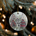 Load image into Gallery viewer, Diane's Winter Walk Watercolor Ceramic Ornament