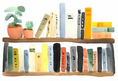 Load image into Gallery viewer, You’ve Got Mail: Books + Trinkets Bookshelf Watercolor Class