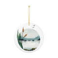 Load image into Gallery viewer, Blue North Watercolor Ceramic Ornament
