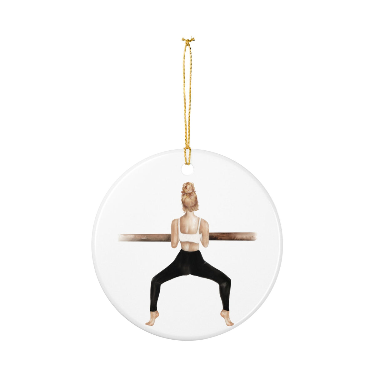 Shake and Barre Ceramic Ornament