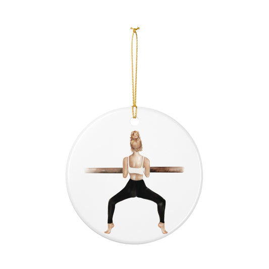 Shake and Barre Ceramic Ornament