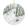 Load image into Gallery viewer, Buena Vista Christmas Watercolor Ceramic Ornament
