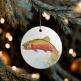 Load image into Gallery viewer, Watercolor Cutthroat Trout Ceramic Ornament
