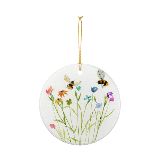 Beecause I Miss You Watercolor Ceramic Ornament