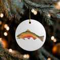 Load image into Gallery viewer, Watercolor Trout Ceramic Ornament
