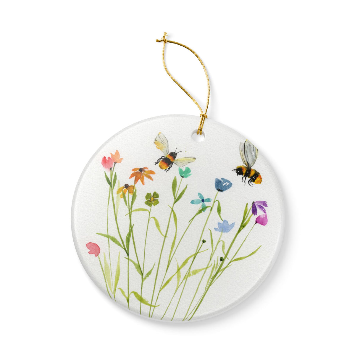 Beecause I Miss You Watercolor Ceramic Ornament