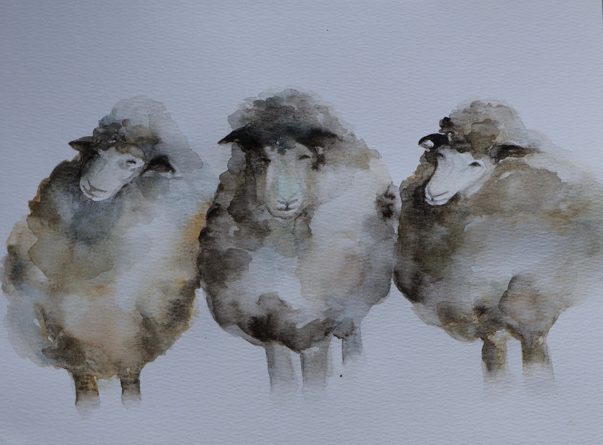 Billy, Goat and Gruff Beginner's Watercolor Sheep Class