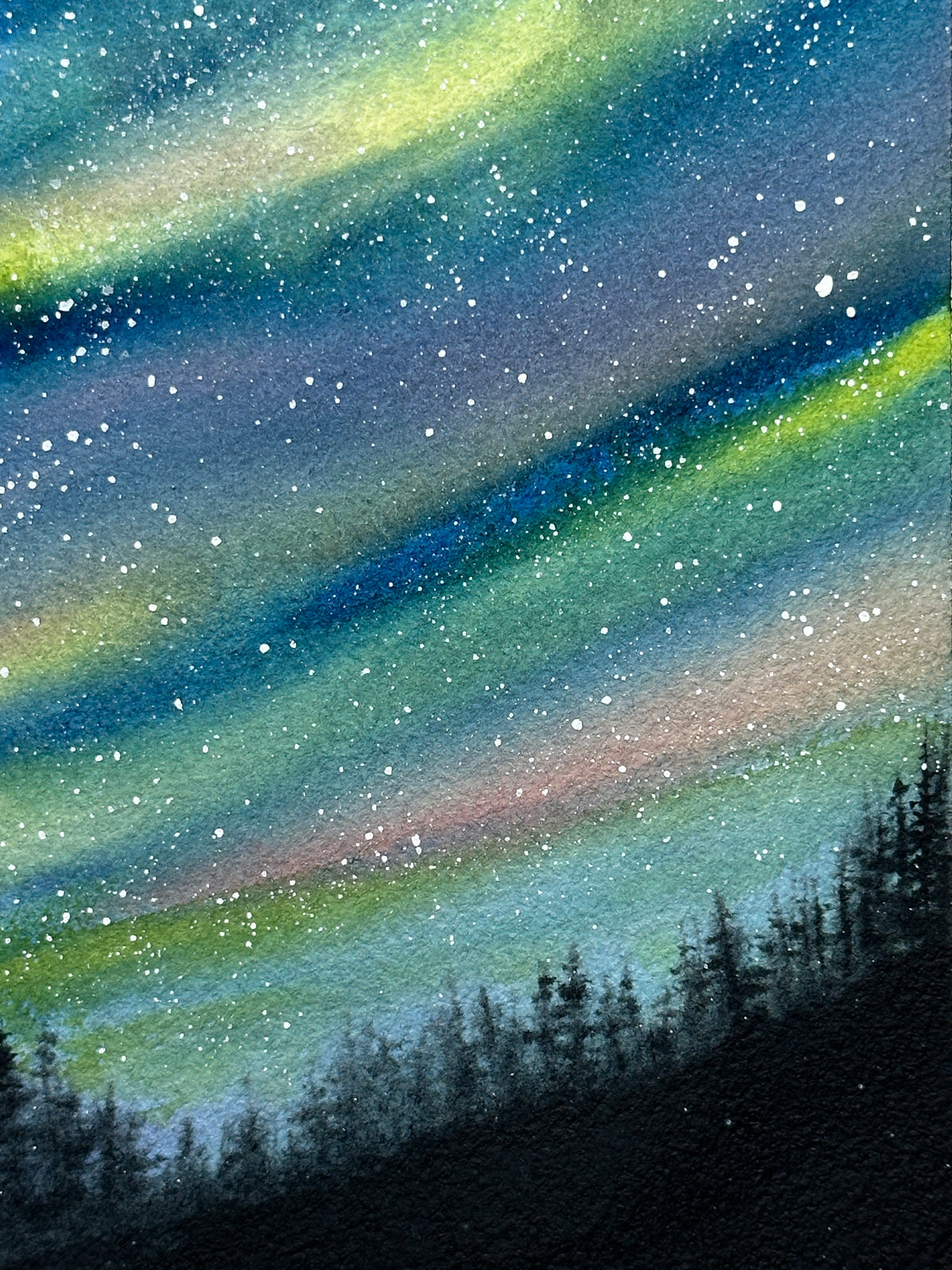 Aurora Forest Watercolor Class at Island Lake Inn
