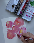 Load image into Gallery viewer, June Flower Series: Watercolor + Ink Roses
