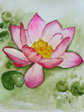 Load image into Gallery viewer, Lotus Flower Beginner's Watercolor Class | A HuArt + Sober Women Duluth Collab
