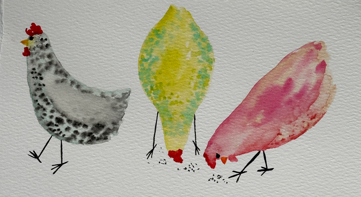Spring Chickens Watercolor Class at the Duluth Tap Exchange