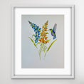 Load image into Gallery viewer, Hummingbird and Snapdragons
