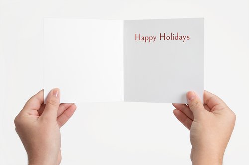 Christmas Day Date Watercolor Greeting Card