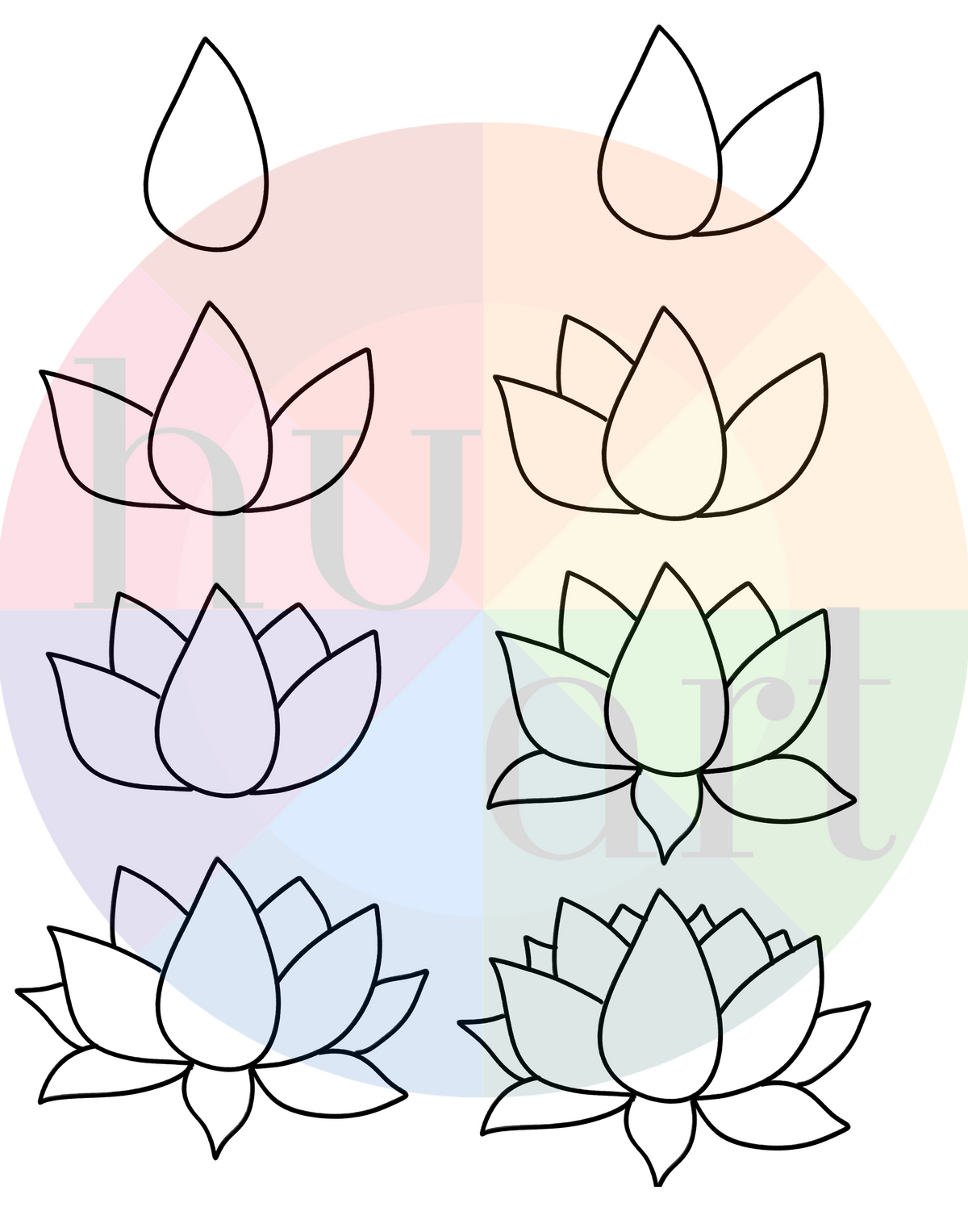 Lotus Flower Beginner's Watercolor Class | A HuArt + Sober Women Duluth Collab