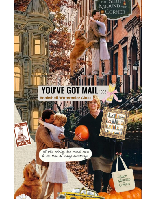 You’ve Got Mail: Books + Trinkets Bookshelf Watercolor Class