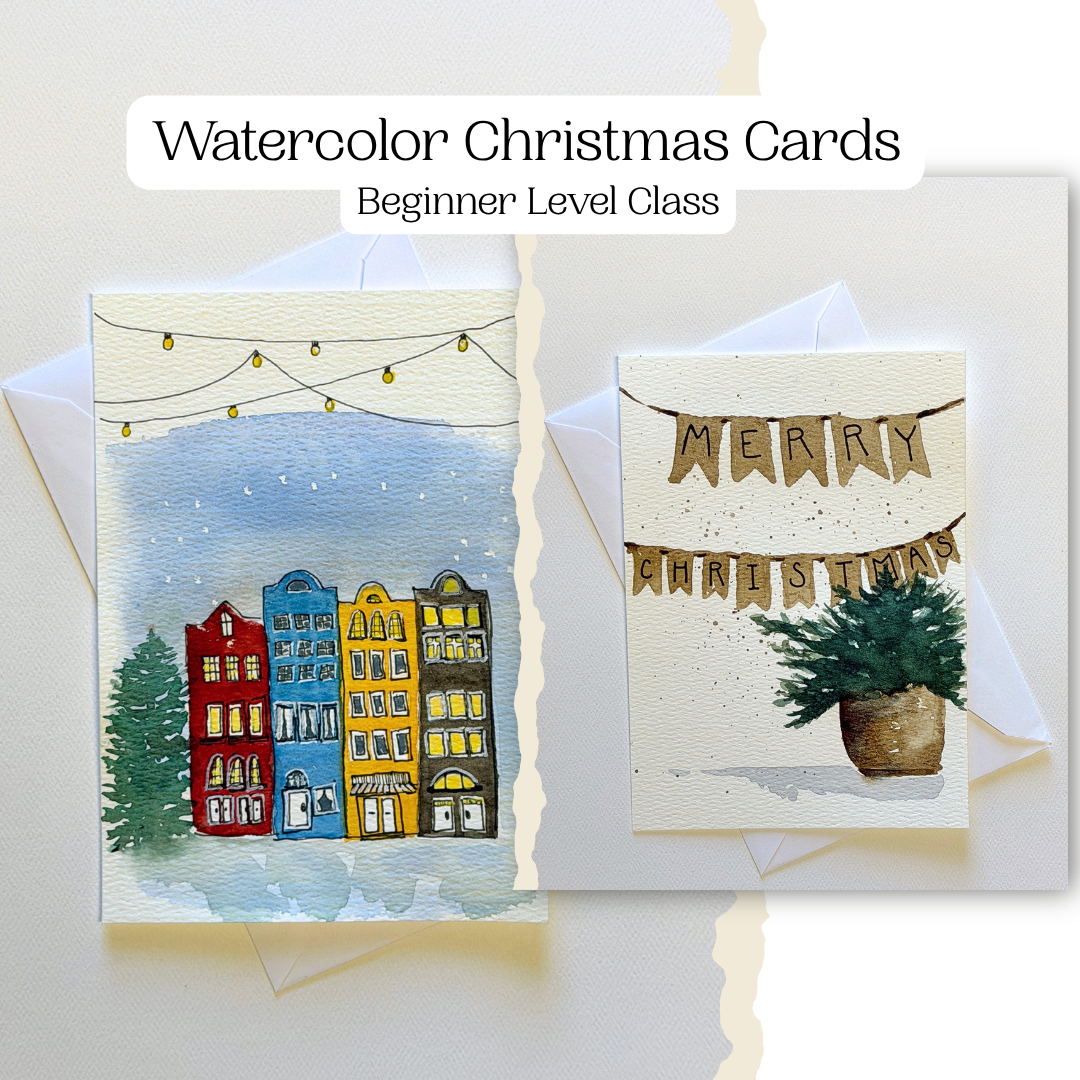 Watercolor Christmas Cards at Studio HuArt